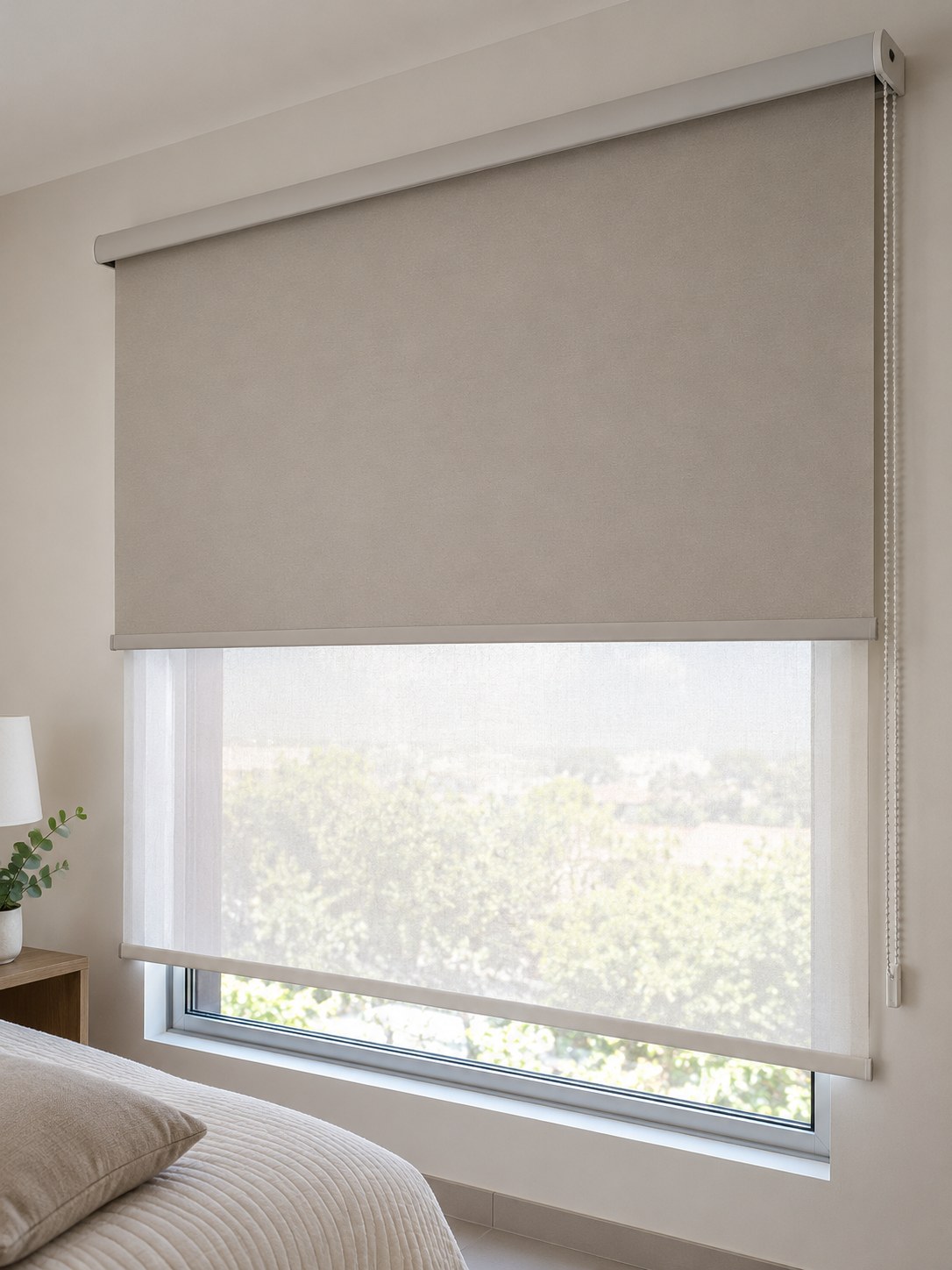 Cortina Doble Blackout Premium y Traslucida Premium